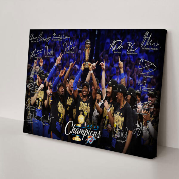 Oklahoma City Thunder Rectangle Canvas With Inner Frame - HOATT 11405