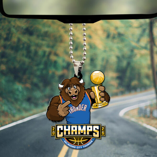 Oklahoma City Thunder Custom shape 2-sided Acrylic Car Ornament - TANTN 13887