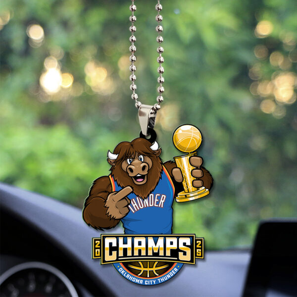 Oklahoma City Thunder Custom shape 2-sided Acrylic Car Ornament - TANTN 13887