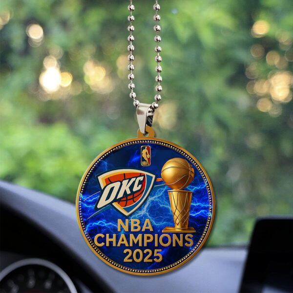 Oklahoma City Thunder Custom shape 2-sided Acrylic Car Ornament - TANTN 13908