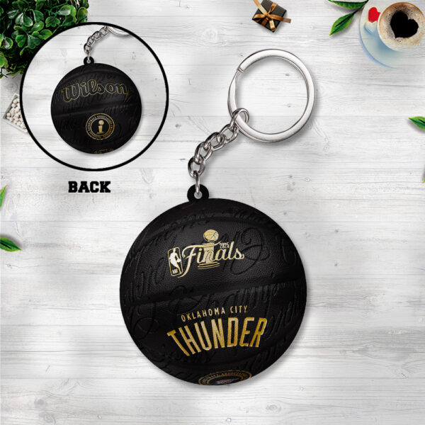 Oklahoma City Thunder Custom Shape 2-sided Keychain - TANTN 14002