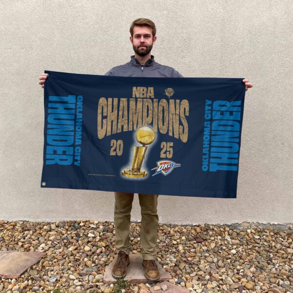 Oklahoma City Thunder 3D House Flag - TANTN 13830