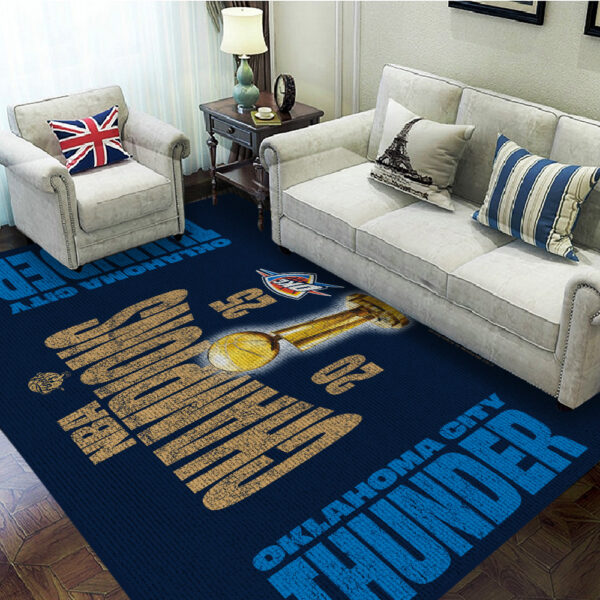 Oklahoma City Thunder Rectangular Rug - TANTN 13832