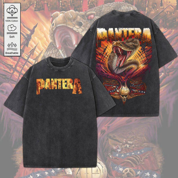 Pantera 2D Acid Washed Cotton Shirt - MEDIA 036