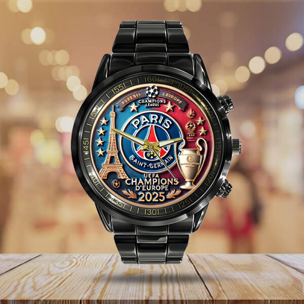 Paris Saint-Germain Black Stainless Steel Watch - MAITM 11366