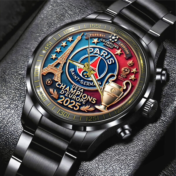 Paris Saint-Germain Black Stainless Steel Watch - MAITM 11366