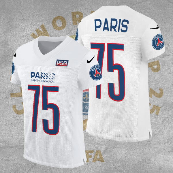 Paris Saint-Germain 3D Football Jersey w. Collar Logo - TANTN 13537