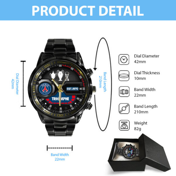 Paris Saint-Germain Black Stainless Steel Watch - TANTN 13282