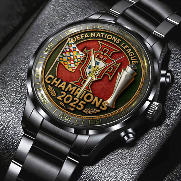 Portugal National Football Team Black Stainless Steel Watch - TANTN 13503