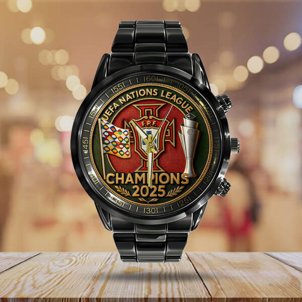 Portugal National Football Team Black Stainless Steel Watch - TANTN 13503