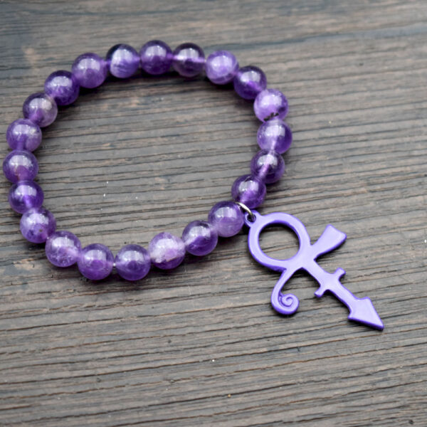 Prince Purple Bead Love Symbol Bracelet - MAITM DROP121