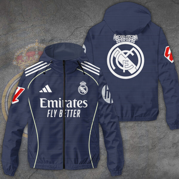 Real Madrid CF 3D Windbreaker Jacket - TANTN 13692