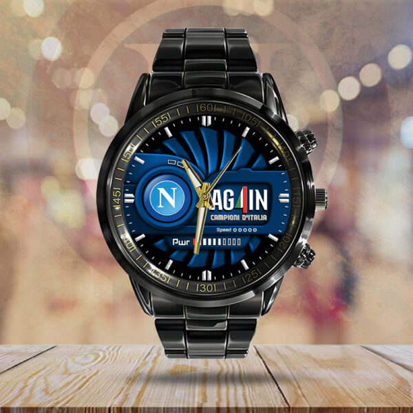 S.S.C. Napoli Black Stainless Steel Watch - MAITM 11522