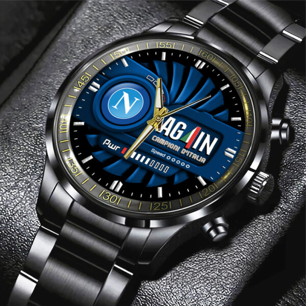 S.S.C. Napoli Black Stainless Steel Watch - MAITM 11522