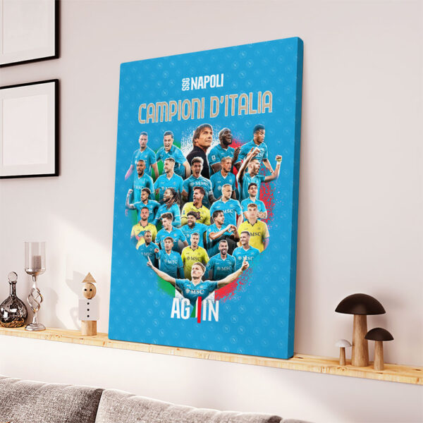 S.S.C. Napoli Rectangle Canvas With Inner Frame - HOATT 11083