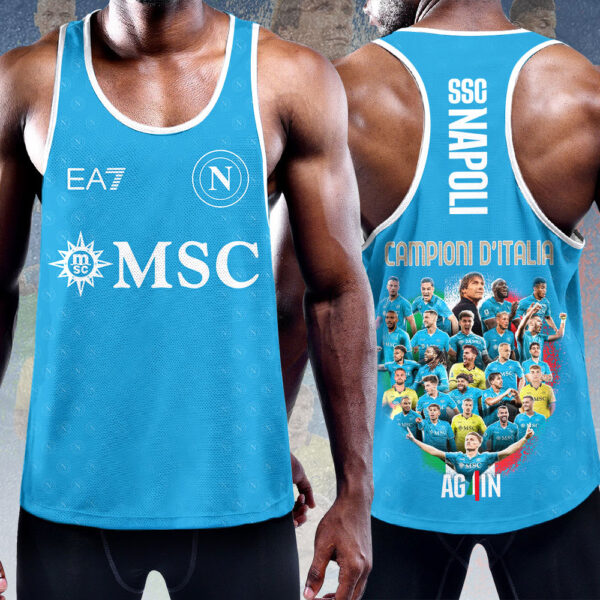 S.S.C. Napoli Y-Back Muscle Tank Top - HOATT 10975