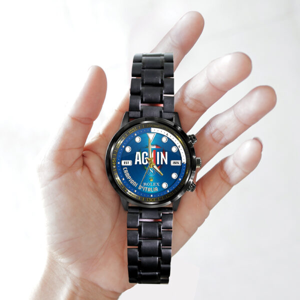 S.S.C. Napoli x Rolex Black Stainless Steel Watch - MAITM 11495
