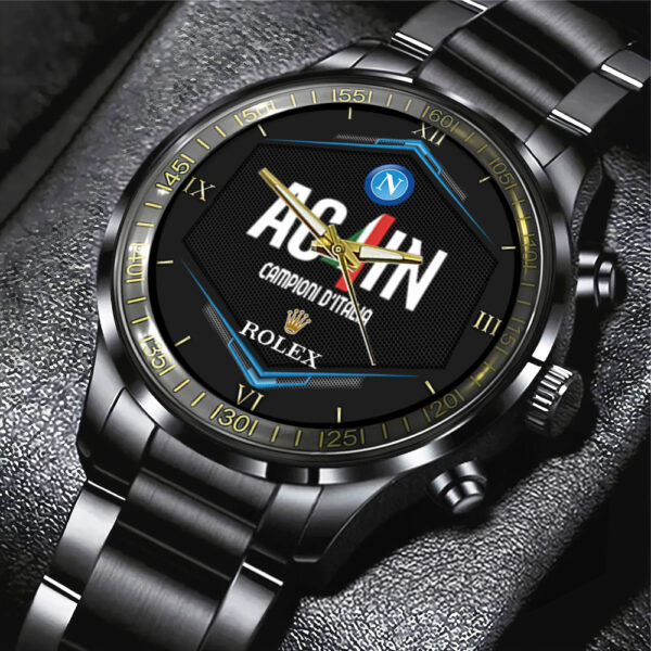 S.S.C. Napoli x Rolex Black Stainless Steel Watch - MAITM 11502