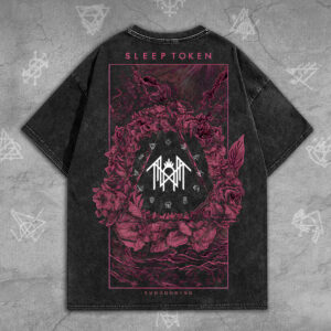 Sleep Token 2D Acid Washed Cotton Shirt - MEDIA 025