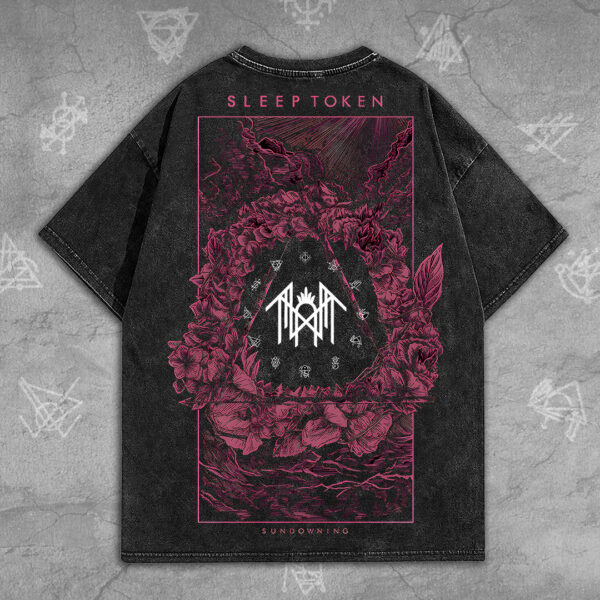 Sleep Token 2D Acid Washed Cotton Shirt - MEDIA 025