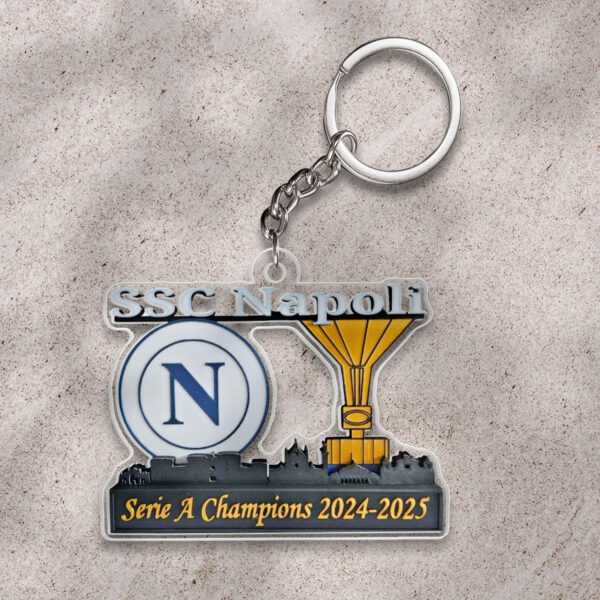 S.S.C. Napoli Custom Shape 1-sided Keychain - GNE NEW445