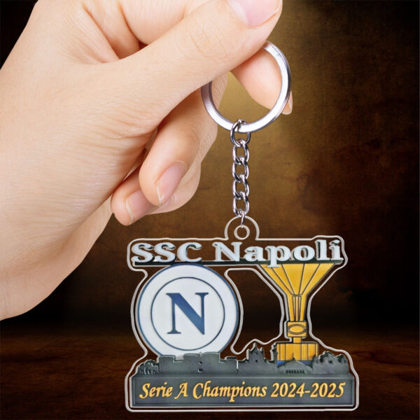 S.S.C. Napoli Custom Shape 1-sided Keychain - GNE NEW445