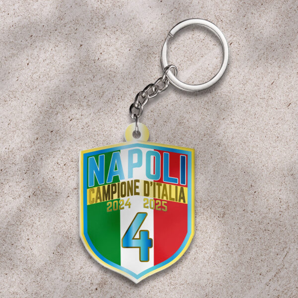S.S.C. Napoli Custom Shape 2-sided Keychain - GNE NEW420