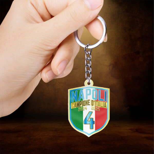 S.S.C. Napoli Custom Shape 2-sided Keychain - GNE NEW420