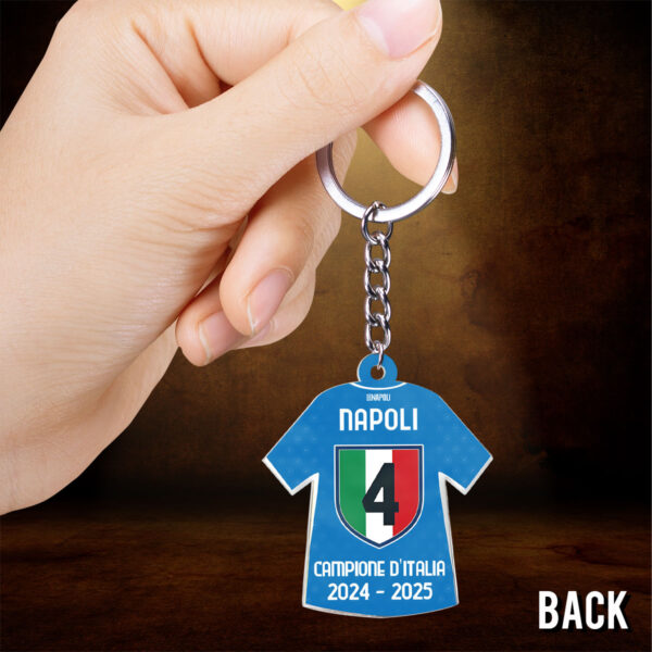 S.S.C. Napoli Custom Shape 2-sided Keychain - GNE NEW447