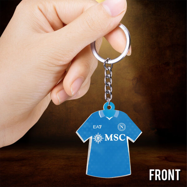 S.S.C. Napoli Custom Shape 2-sided Keychain - GNE NEW447