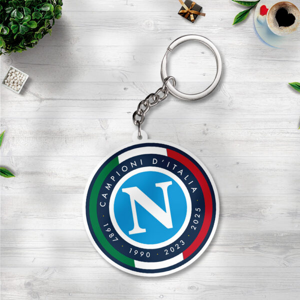 S.S.C. Napoli Custom Shape 2-sided Keychain - TANTN 13317