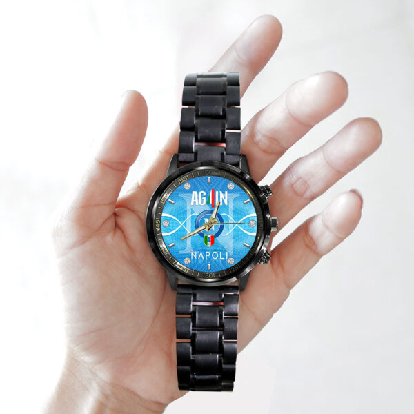 S.S.C. Napoli Black Stainless Steel Watch - GNE NEW421