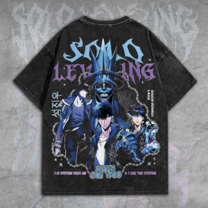 Solo Leveling 2D Acid Washed Cotton Shirt - MEDIA 017
