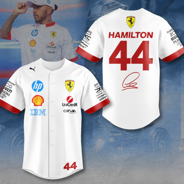 Scuderia Ferrari x Lewis Hamilton Baseball Jersey - MAITM 11637