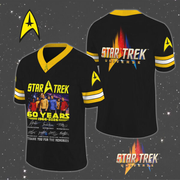 Star Trek 3D Football Jersey w. Collar Logo - MAITM 11444