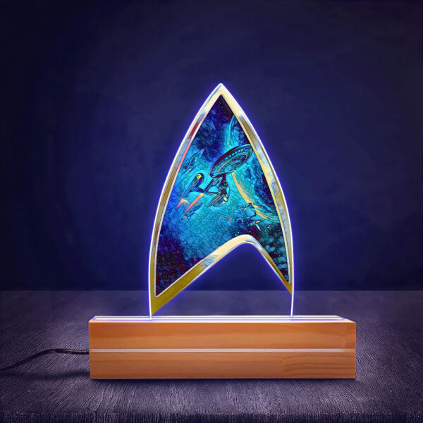 Star Trek Led Light with Wooden Base (7 Colors) – MAITM 11448