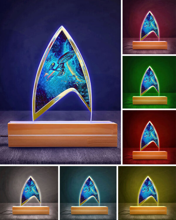 Star Trek Led Light with Wooden Base (7 Colors) – MAITM 11448