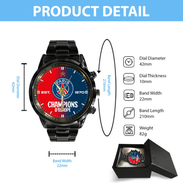 Paris Saint-Germain Black Stainless Steel Watch - TANTN 13281