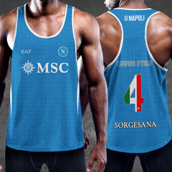 S.S.C. Napoli Y-Back Muscle Tank Top - TANTN 13334