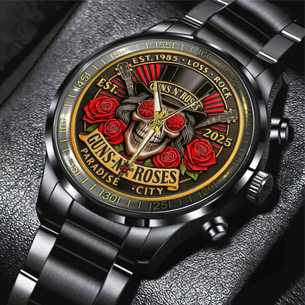 Guns N' Roses Black Stainless Steel Watch - TANTN 13695