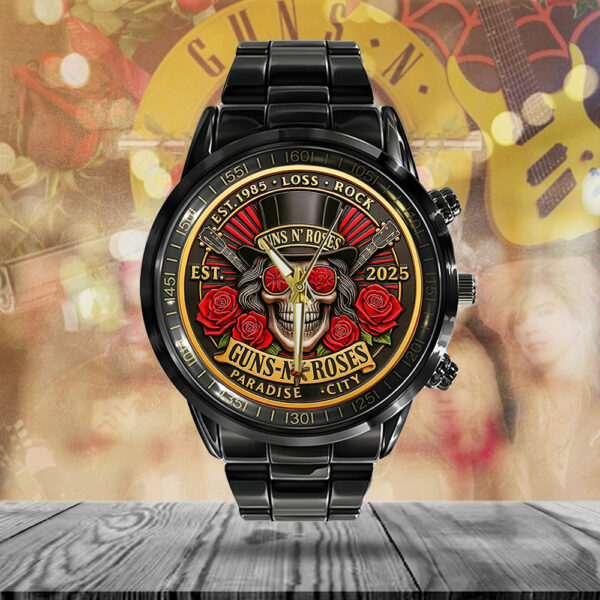 Guns N' Roses Black Stainless Steel Watch - TANTN 13695