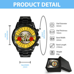 Guns N' Roses Black Stainless Steel Watch - TANTN 13710