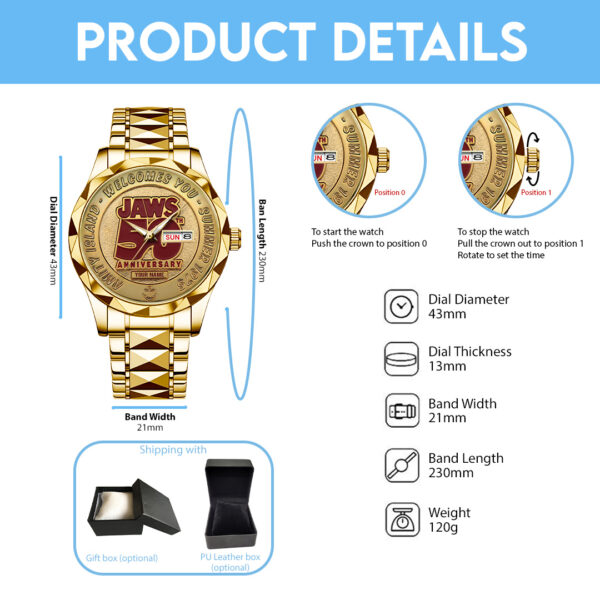 Personalized Jaws Alloy Luxury Quartz Watch - TANTN 13720