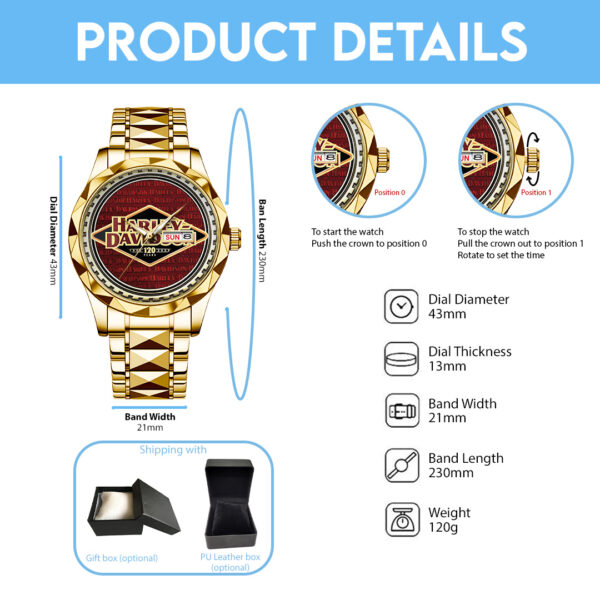 Harley Davidson Alloy Luxury Quartz Watch - TANTN 13777