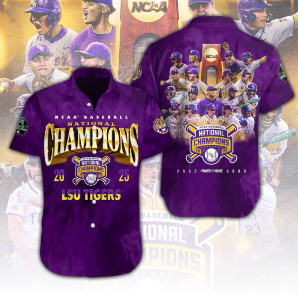 LSU Tigers Baseball Short Sleeve Dress Shirt – TANTN 13826.1