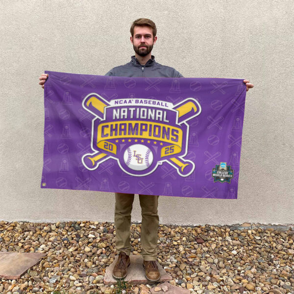 LSU Tigers Baseball 3D House Flag - TANTN 13841