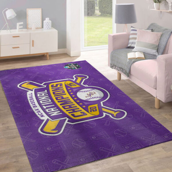 LSU Tigers Baseball Rectangular Rug - TANTN 13842