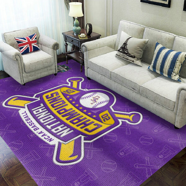 LSU Tigers Baseball Rectangular Rug - TANTN 13842
