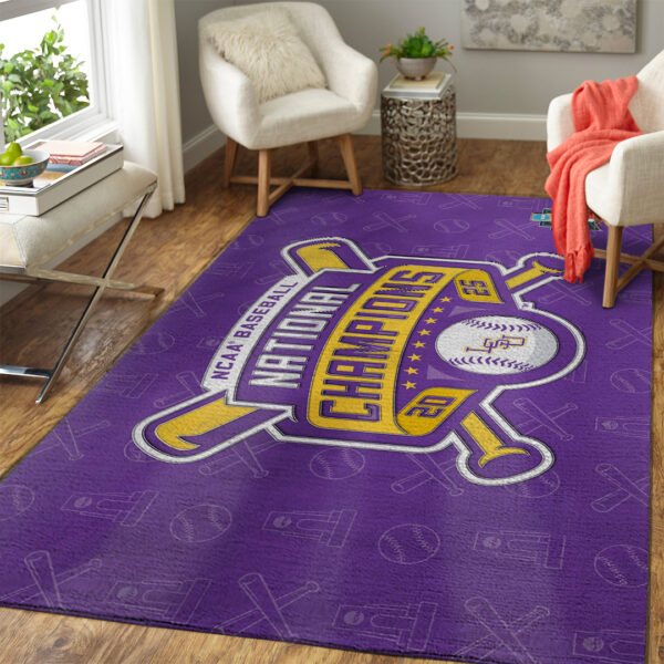 LSU Tigers Baseball Rectangular Rug - TANTN 13842