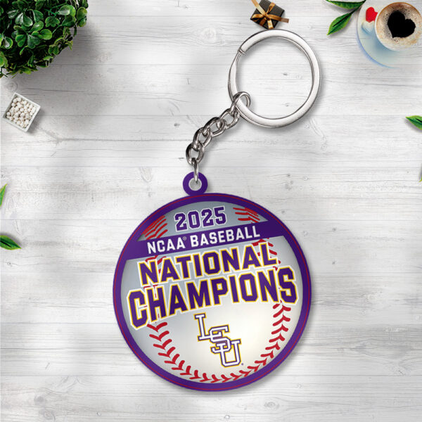 LSU Tigers Baseball Custom Shape 2-sided Keychain - TANTN 13862